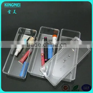 Mini Clear Acrylic Makeup Rectangle Storage Box With Lid thumbnail-4