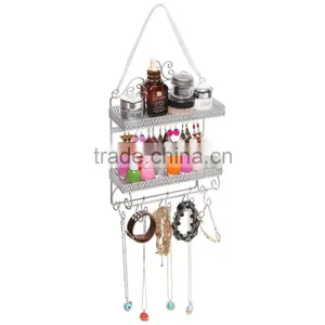 Cosmetics Hanging Organizer Shelf Rack Jewelry Display thumbnail-1