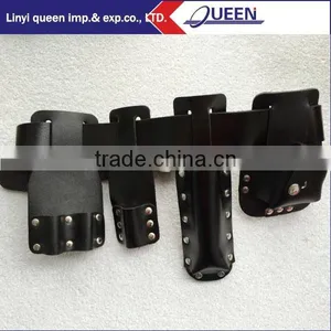 Black Pure Leather Tool Belt Set for Construction thumbnail-1