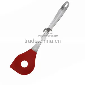 SK-0107 Plastic Handle Silicone Mixing Spoon thumbnail-1