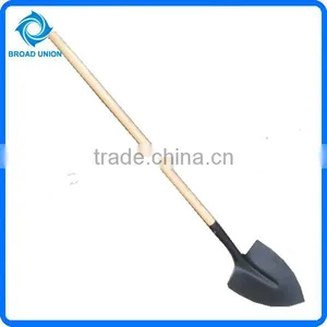 Round Shovel Steel Wooden Handle Shovel Round Head Steel Shovel thumbnail-1