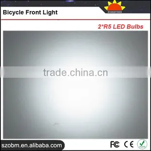 Wholesale Aluminum Alloy 2* R5 LED 4 Mode With 4*18650 Battery Pack 500 Lumens Bicycle Front Light thumbnail-6