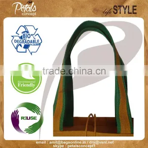 PP Laminated Jute Bag With Jute Trimmed Cotton Web Handle & With Button Closure thumbnail-4