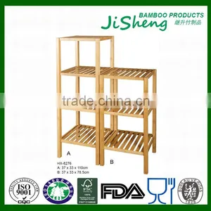 Hot Sales Home Furniture Bamboo Wood Corner Stand Shelf thumbnail-1