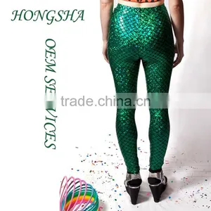New Fashion Green Mermaid Leggings for Women Designs HSl7585 thumbnail-5