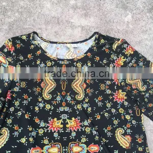 Women Latest Design Full Print T-shirts Stock Apparel thumbnail-3