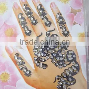 HAND Tattoo Sticker BINDI HENNA Glitter STICKER thumbnail-4