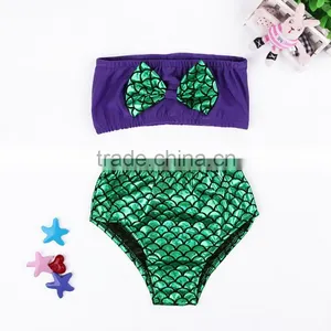 Kids Children Cosplay Swimsuit Bikini Swimwear Bathing Suit Beach Wear Mermaid Swimsuit thumbnail-3