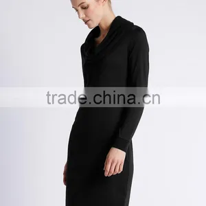 Cowl Neck Shift Dress thumbnail-1