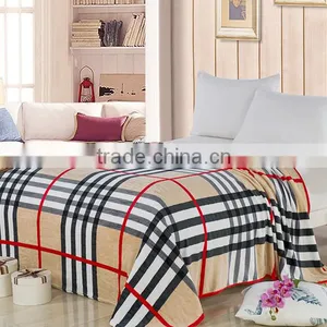 Smooth Coral Fleece Blanket Scottish Style Plush Throws thumbnail-1
