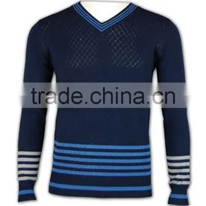 ISO9001/BSCI Manufature Popular Navy Blue Fitted Pullover Cardigan Sweater thumbnail-2