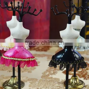 Girl Dress Jewelry Earring Necklace Display Stand,Ring Bracelet Jewelry Holder Organizer thumbnail-5
