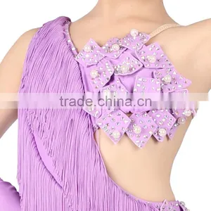 2017 New Teen Girls Ballroom Latin Salsa Competition Dress Fringed Dance Dress thumbnail-6
