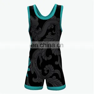 Mens Wrestling Singlets Printed by Sublimation thumbnail-1