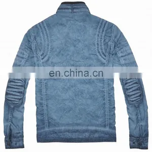 2015 Last Fashion Mens Spring Fit Handsome Leather Motrobike Jacket thumbnail-2