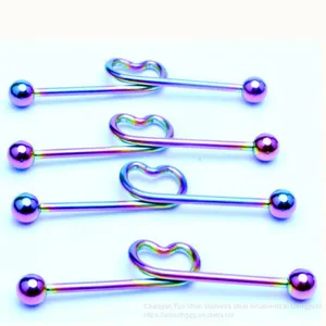Ins Hot Money Love Ear Scrape Ear Pin Foreign Trade Earphone Wholesale Body Piercing Jewelry thumbnail-1
