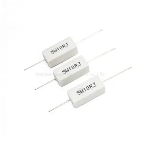 Fake Load Cement Resistors 5W 10 Ohm 10R Cement Resistance Good Heat Resistance and High Load Power thumbnail-1