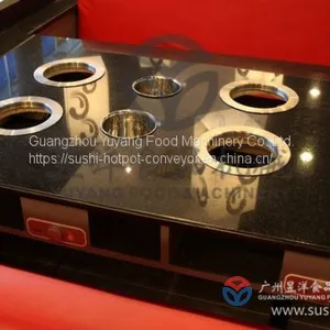 Rotary Hot Pot Dipping Table Feeding Table Equipment Sushi Conveyor Belt for Food Dinning Conveyor thumbnail-1