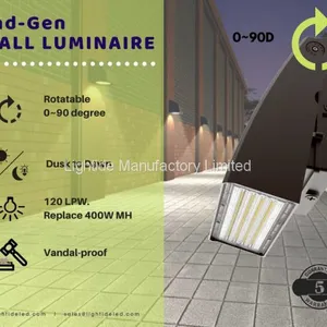 IP65 Rated Outdoor 25 Watt Led Wall Packs for Floodlights, 100-277vac, Replacing 75 MH Wall Lights thumbnail-2