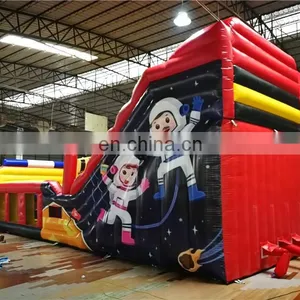 Beautiful Outdoor Kids Aerial Theme Inflatable Bounce House With Slide For Sale thumbnail-3