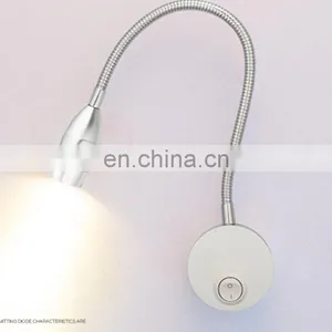 Colourful Light Head 1w 110v 220v Swing Arm Desk Lamp Hot Sell Flexible Hose Bed Lamp Decorative Led Reading Lamp thumbnail-3