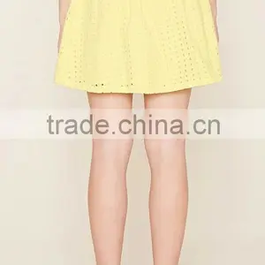 Wholsale Girls Wearing Short Skirts 2016 Cotton Fabric Mini Skirt Supplier's Choice thumbnail-2
