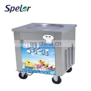 Stainless Steel Single Round Pan Thai Fired Ice Cream Machine thumbnail-2