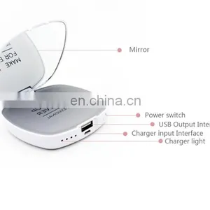 Promotional Business Gift Single USB Port Mirror Portable Power Bank 4000mah thumbnail-4