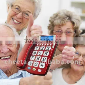 Red Big Button Telephone, Gift for Elderly People thumbnail-1