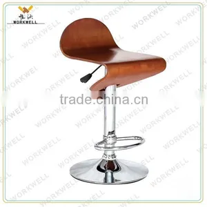 WorkWell Stainless Steel Wooden Swivel Bar Stools(Kw-B2149) thumbnail-1