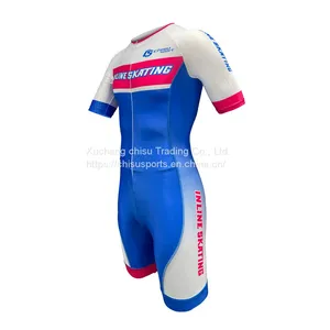 2022 Factory OEM ODM Excellent Quality Customized Inline Speed Skating Cut Resistant Suit Teamwear Custom Custom Speed Skating Suit Skin Suit Custom Speed Skating Suit thumbnail-2
