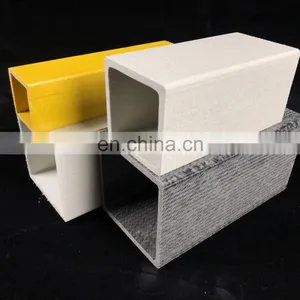 100mm Fiberglass High Strength Structural Pultruded Profile GRP FRP Square Pipe Tube thumbnail-3