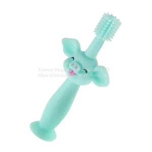 Wholesale Cheap Green Soft Silicon Replace Head Silicone Baby Toothbrush thumbnail-2