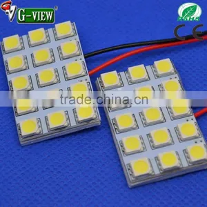 Superbright 12v Auto Led Lighting Doom 15SMD 5050 Car Led Panel Interior Dome Light Bulb thumbnail-2