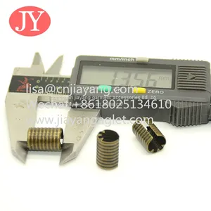 Metal Crimp Ends With Die Mold Fastener Metal Cord Clips String Leather Rope Fold Over Clip for Bracelet Components thumbnail-2