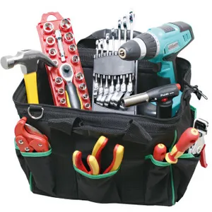 Custom Polyester Zipper and Buckle Men's Tool Carrier Bag Electrical Use Maintenance Tool Bag thumbnail-3
