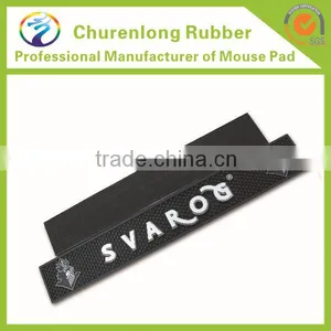 3D Custom Emdossed Logo Soft Pvc Bar Runner/bar Drink Rail Mat thumbnail-2
