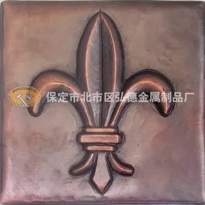 Copper Wall Tiles, Factory-supplied Handcrafted Pure Copper Decorative Wall Tiles for Processing and Custom Manufacturing thumbnail-1