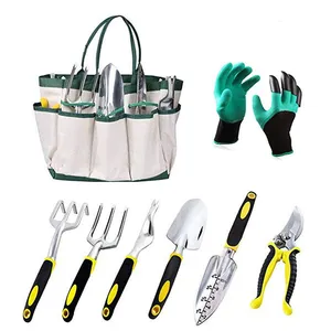 Garden Planting Tool Kit With Stainless Steel Hand Tools Storage Bag Gloves Kneeling Pad and Twist Tie thumbnail-2