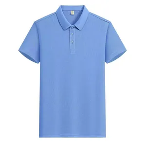 Custom Logo Wholesale Men's Summer Polo Shirt High Quality Breathable Moisture-wicking Solid Color Class Tees Club Apparel thumbnail-3
