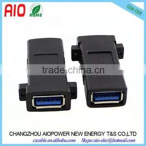 Female to Female Extension Exteder Coupler USB3.0 Adapter With Panel Mount Holes thumbnail-1