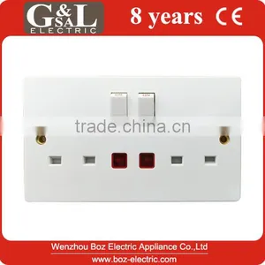 Double 13A Switched Socket With Neon Indicate thumbnail-1