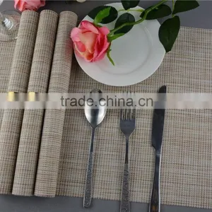 Table Decoration PVC Solid Color Disposable Flaxen Linen Table Placemat 45*30cm thumbnail-4