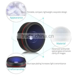 Detachable 3 In 1 Wide Angle Macro Fisheye Mobile Phone Camera Lens , Phone Accessories thumbnail-3