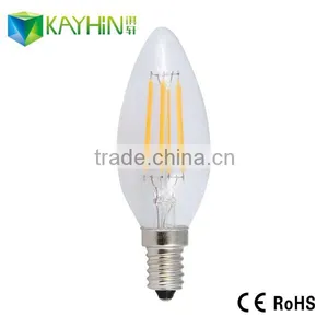2W Dimmable Warm White LED Filament Candle Lamp thumbnail-1