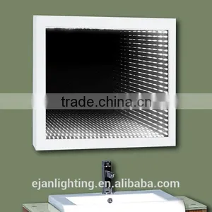 CE IP44 Bathroom Wall Mounted Rectangular Defogger Led Infinity Mirror With Light thumbnail-2