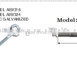 Galvanize Carabiner Wholesale High Quality Steel Electric Galvanized Eye Bolt Cabinet Hardware Manufacturers China thumbnail-3