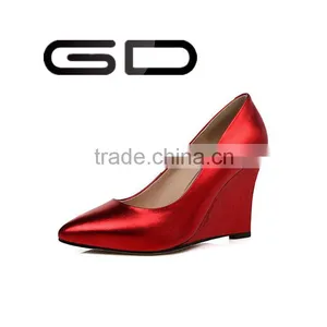 GDSHOE Korean Wedge Heel Pointed Toes High Heel Shoes Women Pump High Heel Shoes thumbnail-1