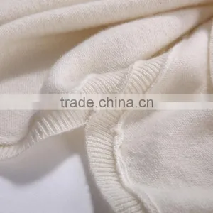 JS-12016 OEM Service V Neck and Elliptic Brim Women Pure Cashmere Pullover thumbnail-6