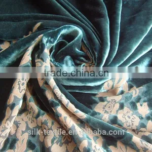 Deco Print and Burn Out Silk Visco Velvet Fabric thumbnail-6